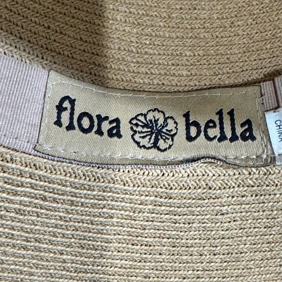 Florabella Sarita Brown Multi Wide Brim Hat - Picture 9 of 12